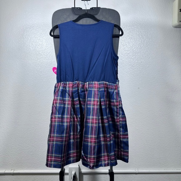 The Children's Place Girls Sequin Plaid Dress Blue Size 16 XXL - Picture 7 of 8